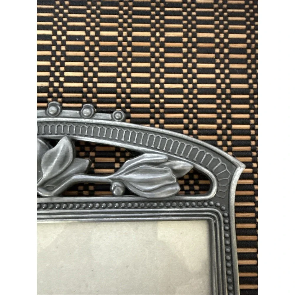 Vtg. Weston Gallery Reflection Pewter Metal Picture‎ Frame for 6.5X4.5 8X7